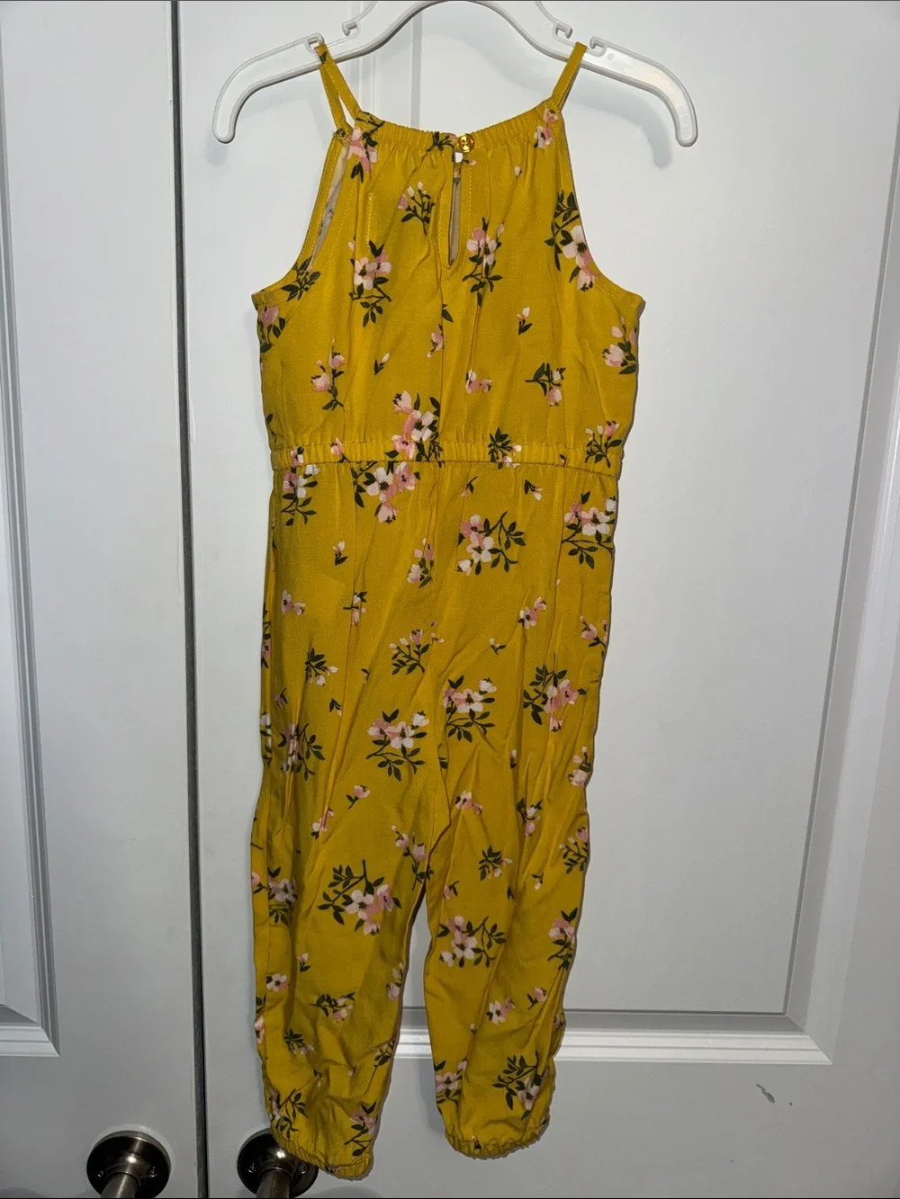 Old Navy Mustard Yellow Floral One-Piece Bodysuit